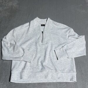 BAILEY 44 Sweatshirt Womens Large Heathered Gray‎ Quarter Zip Activewear